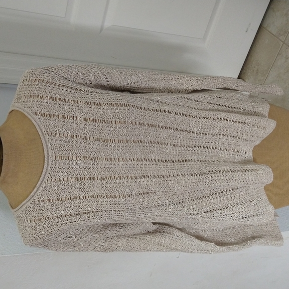 Eileen Fisher Organic Line. Blend Mesh Knit Sweater - Picture 2 of 7